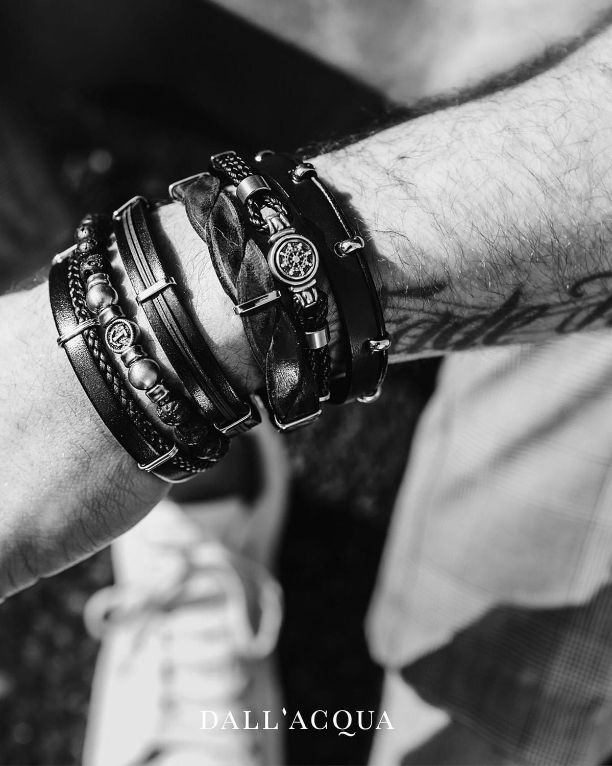 Bransoletka dla mężczyzny Dall'Acqua 'Brązowa skóra'v.jpg